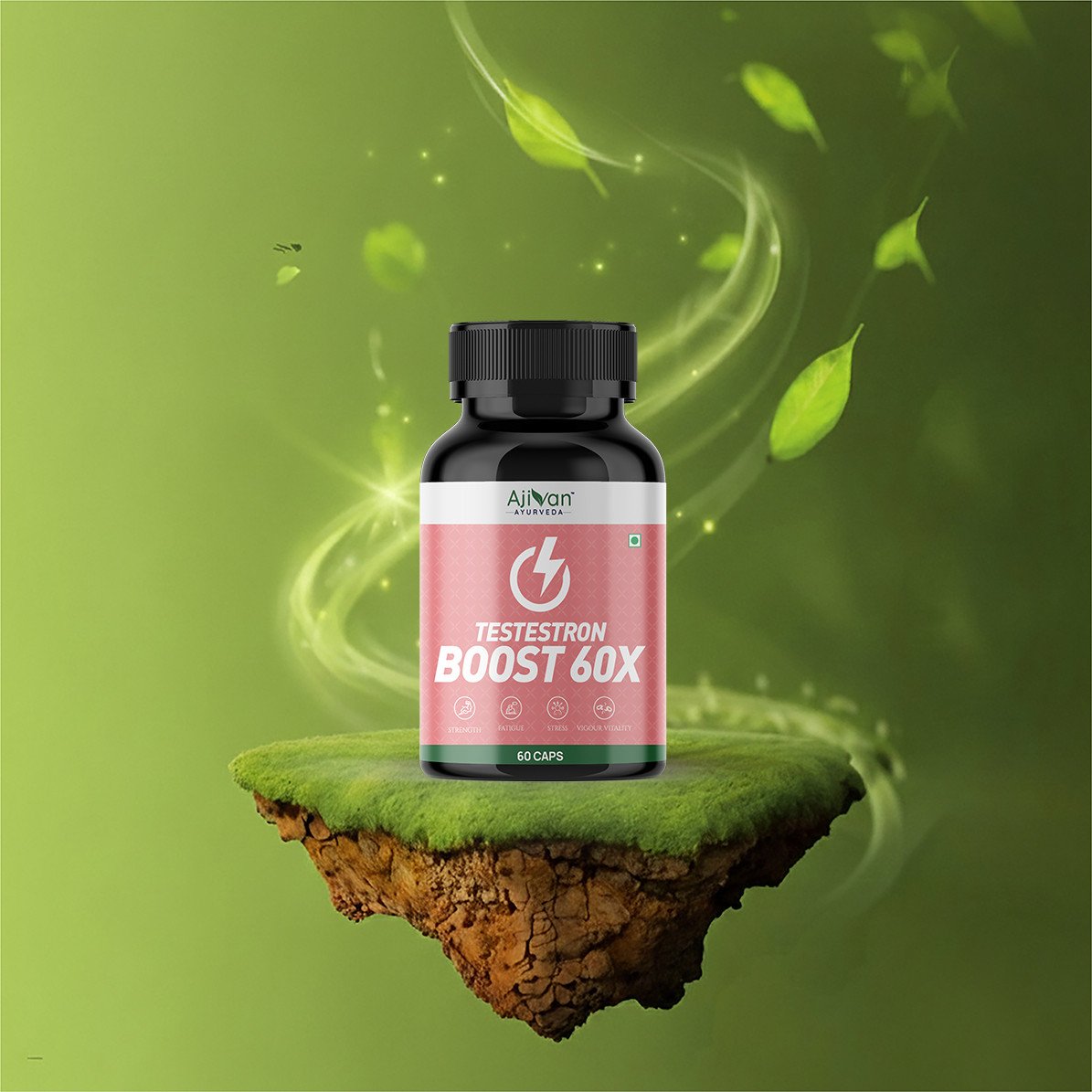 Testestron Booster 60X - Natural Support for Strength, Vitality & Stamina